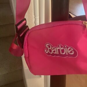 Barbie Pink Fanny Pack Crossbody Bag Y2K  Belt Bag Logo Nylon Cute Bag